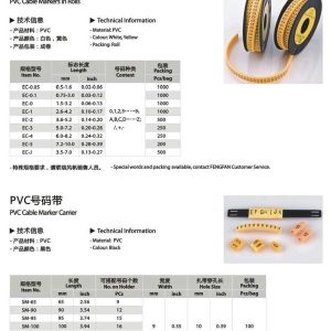 EC-0 Dây số và dây chữ - Đánh dấu dây (1.5-3.2 mm) (1000 kí tự/1 hộp).