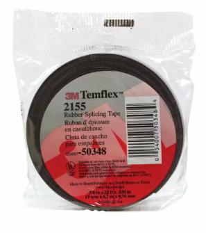 Băng Keo Cao Su Tự Kết Dính, Cách Điện Hạ Thế 3M™ Temflex™ 2155, Màu Đen, 3/4 in x 22 ft