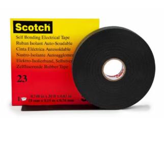 Băng keo cao su, tự kết dính, cách điện trung thế SCOTCH 23, màu đen, 19 mm X 9,15 m