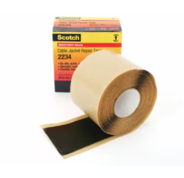 Băng Keo Cao Su Mastic Sửa Chữa Vỏ Cáp Điện 3M™ Scotch® 2234, Màu Đen, 2 in x 6 ft