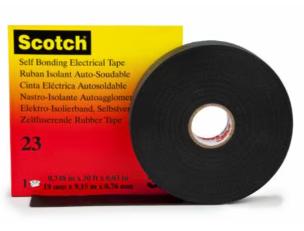 Băng keo cao su, tự kết dính, cách điện trung thế SCOTCH 23, MÀU ĐEN, 19 MM X 9,15 M