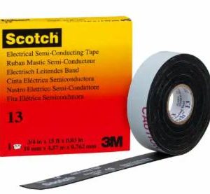 Băng keo Điện Bán Dẫn 3M™ Scotch® 13 Semi-Conductive Tape, Màu Đen, 3/4 in x 15 ft
