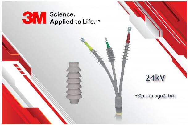 Đầu cáp co nguội 3M 24kV trong nhà và ngoài trời 24KV ID 1C-QTII(J)4S-12-70