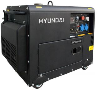 Máy phát điện diesel 5kW HYUNDAI DHY-6000SE 1 Pha, điện 230V