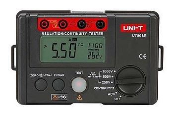 Máy đo điện trở cách điện UNI-T UT501B (1000V, 5GΩ, PI, DAR) 250V / 500V / 1000V