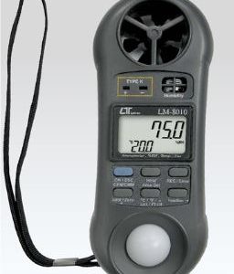 Máy đo nhiệt độ, gió, độ ẩm, ánh sáng LM-8010 (0- 20.000 Lux, 0.4~30 m/s, -100 ~ 1300°C) LUTRON